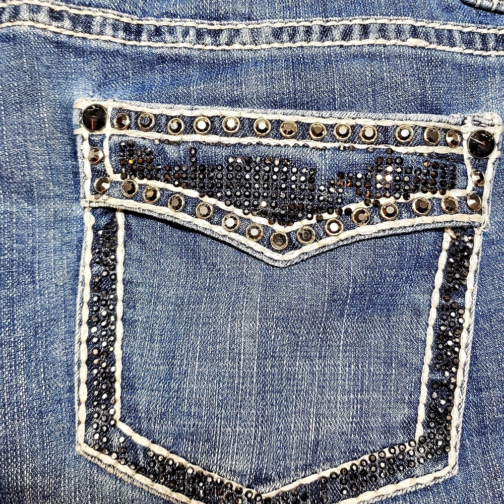 Embellished Blue Denim Jeans